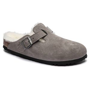 Birkenstock Boston Shearling Suede Leather size 39